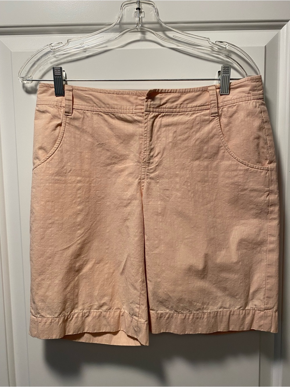 Club Monaco Peach Cotton Bermuda Shorts